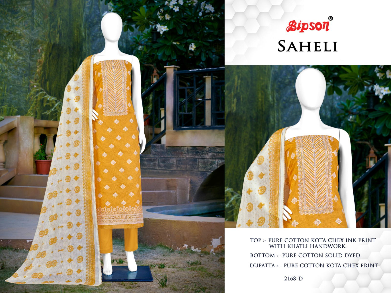 Saheli 2168 By Bipson Cotton Salwar Suit Catalog